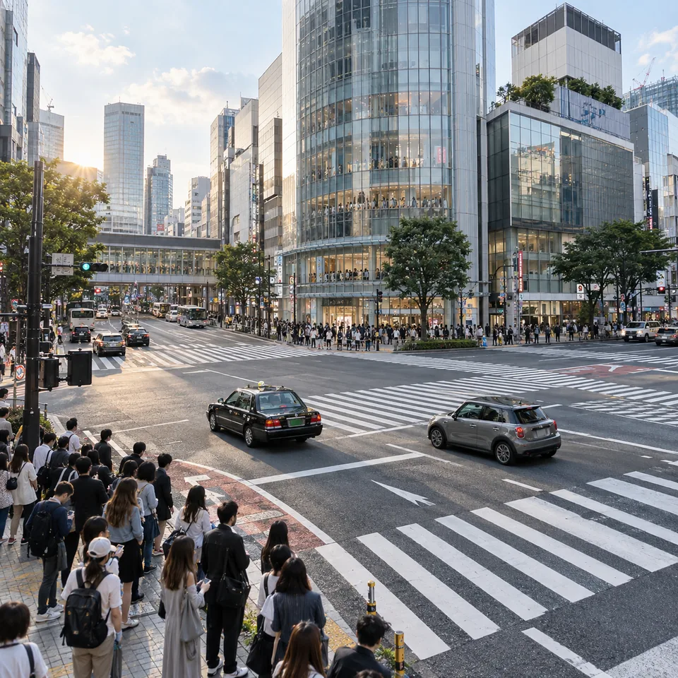 渋谷のスクランブル交差点