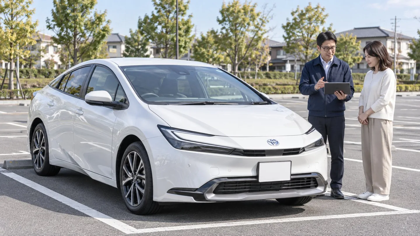 教習車のプリウス（白）