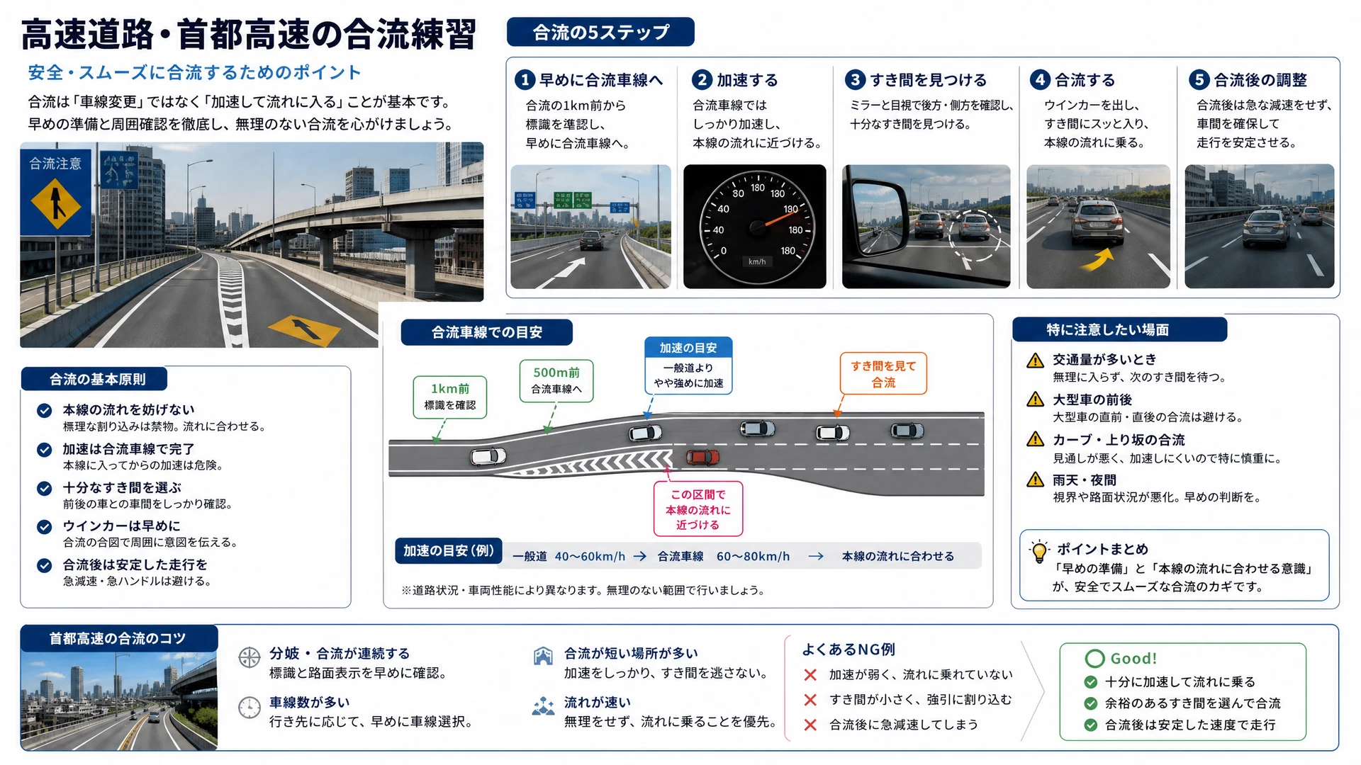 一般道は走れる。でも首都高だけは怖い。3回の集中講習で合流を克服