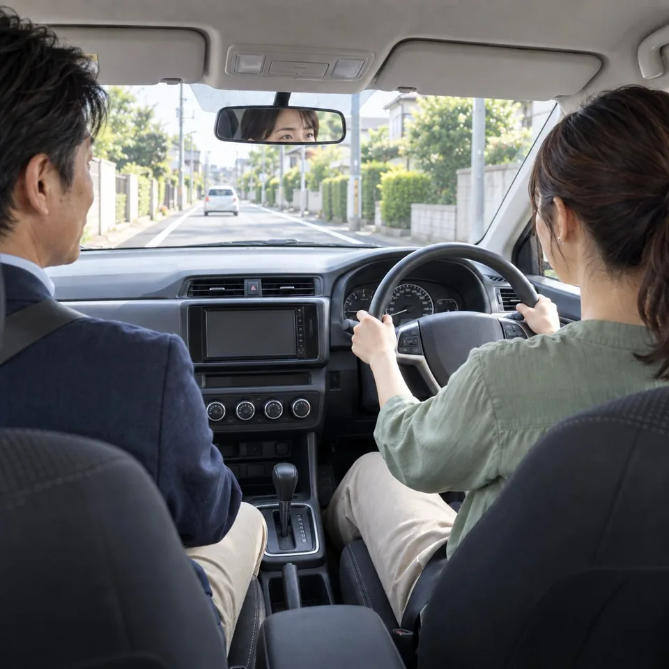 生活道路を再び練習
