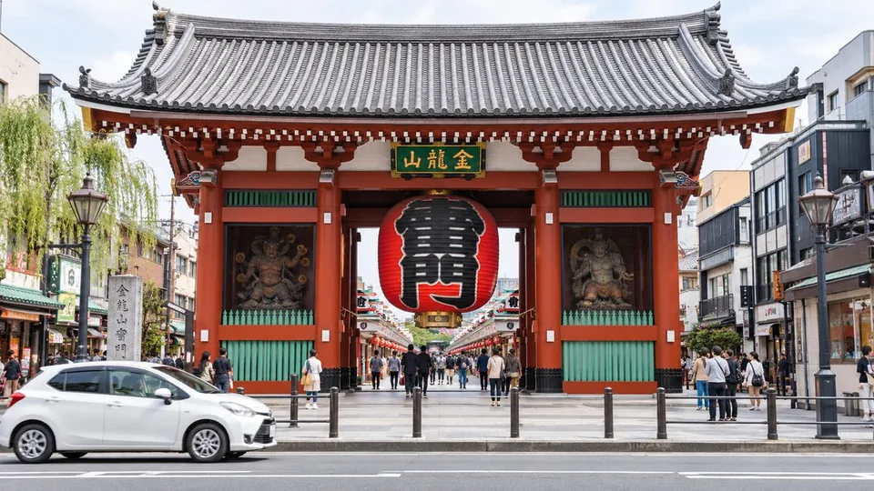 浅草周辺の市街地を走る都内観光ドライブ講習