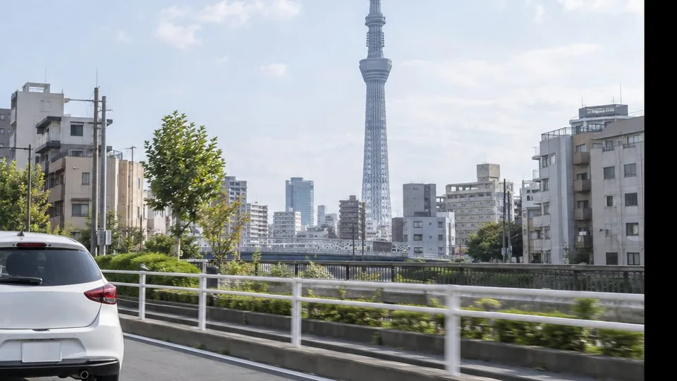 東京スカイツリー周辺を走る都内観光ドライブ講習