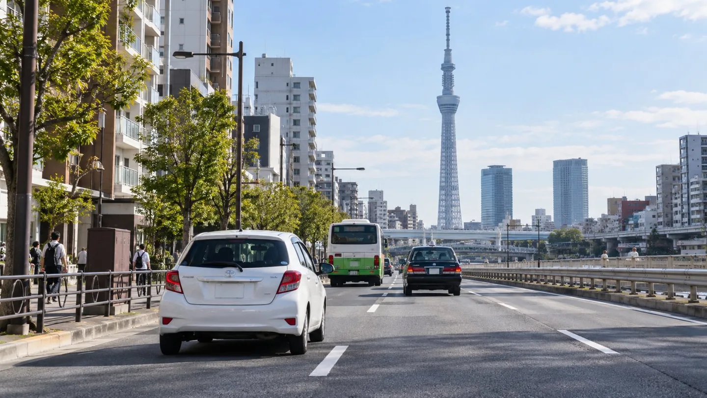 東京スカイツリー周辺を走る都内観光ドライブ講習