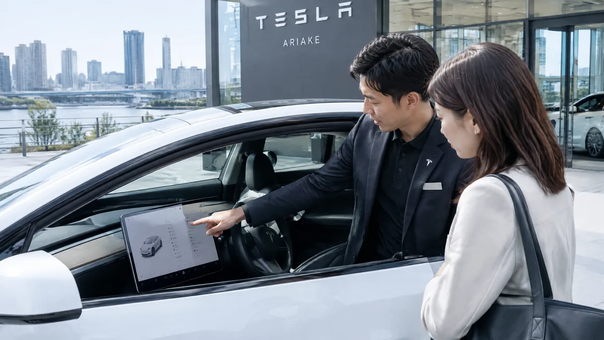 テスラ有明で納車後の初期設定と基本操作を確認する講習