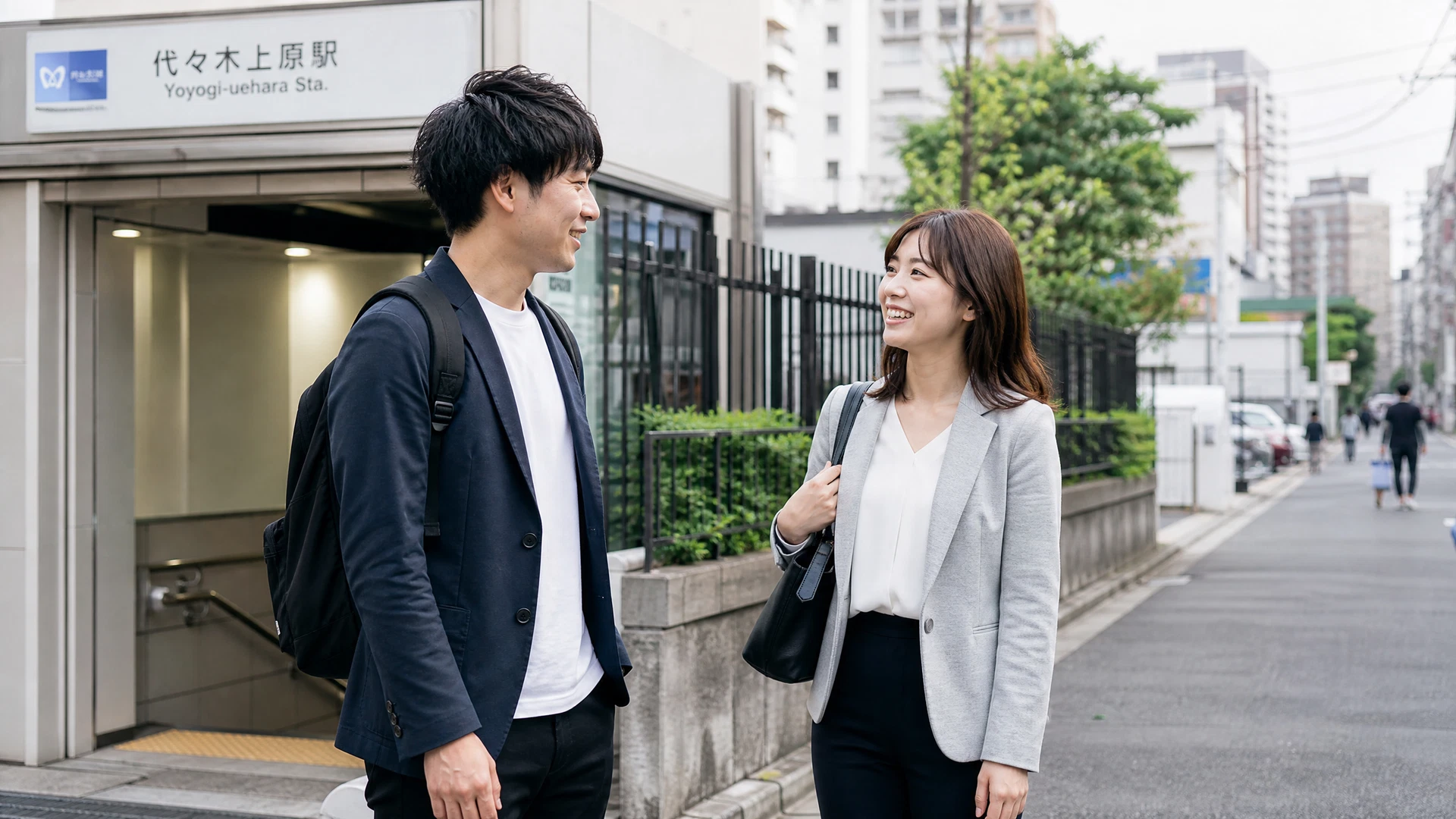 車内でお客様を指導しているインストラクター
