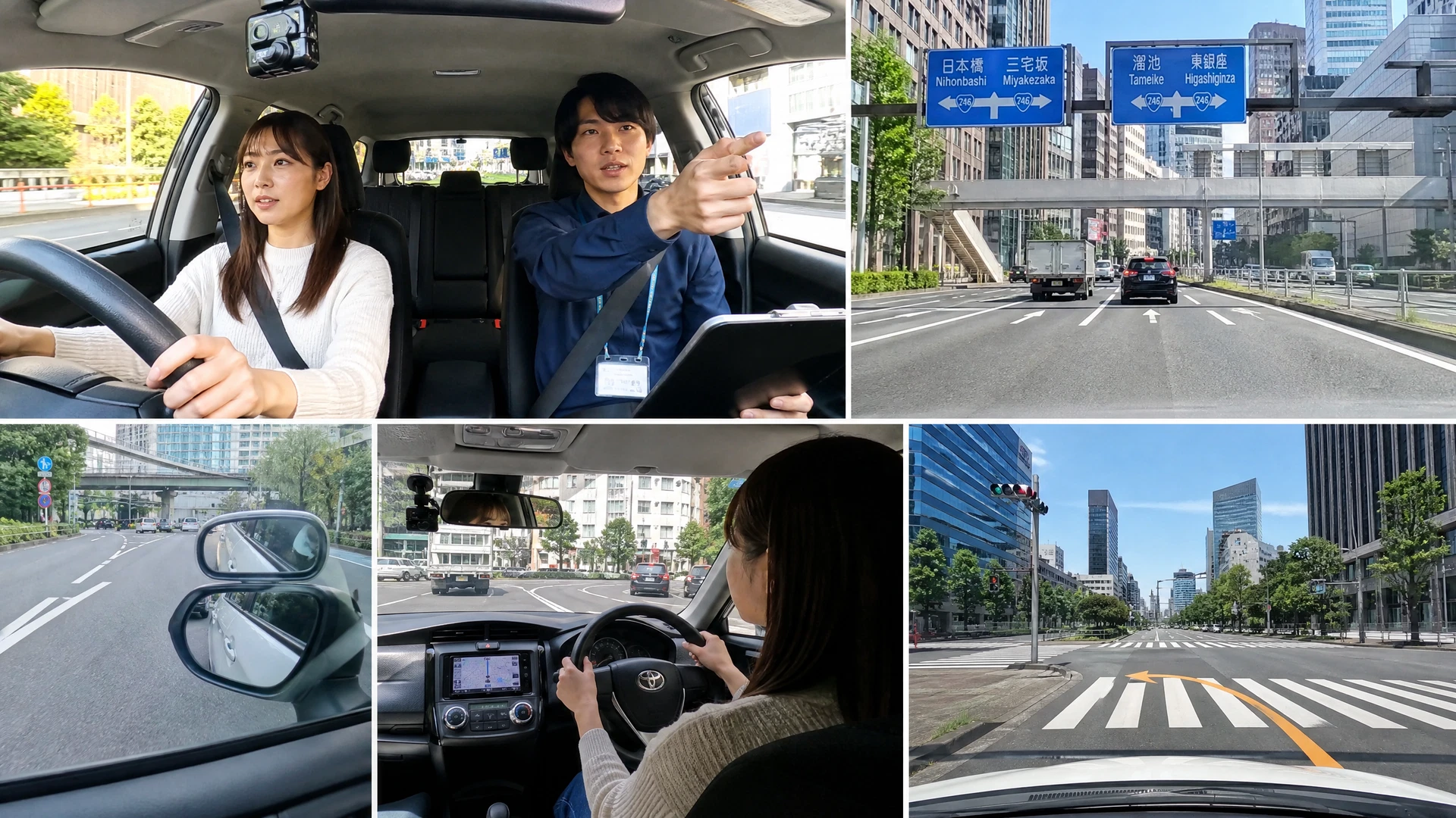 車のそばに立つインストラクター