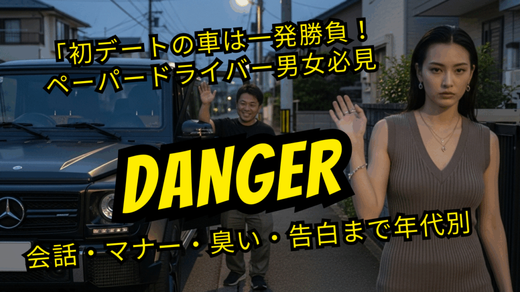 「初デートの車は一発勝負！ペーパードライバー男女必見｜会話・マナー・臭い・告白まで年代別ドライブ攻略」