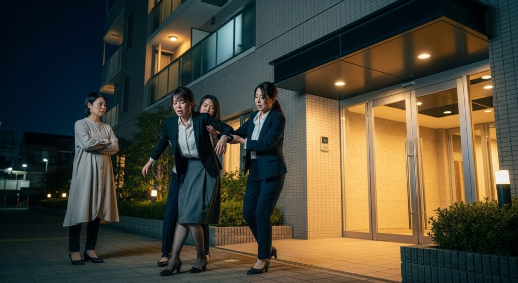 ママ友 新車 比較心理 マンション前 夜のマンション前で酔った女性を介抱するママ友たち|新車購入がきっかけで揺れる比較心理と人間関係