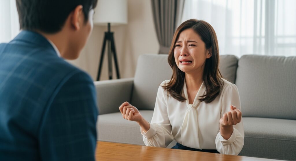 ママ友 新車 嫉妬 泣く ママ友の新車をきっかけに涙を流し感情をぶつける女性|嫉妬と比較心理の象徴シーン