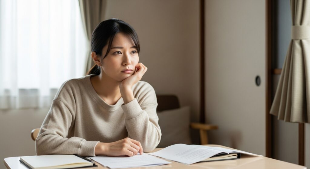 ペーパードライバー講習のコース選びに悩む女性｜時間や予算に合わせた最適プランを検討
