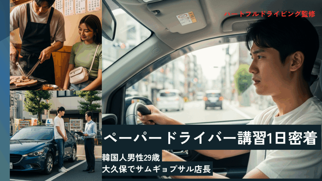 「日本での運転が怖い…」大久保の韓国人男性がペーパードライバー講習で再出発_“일본 운전이 무서웠어요” 오쿠보 한국인, 출장 강습으로 재도전