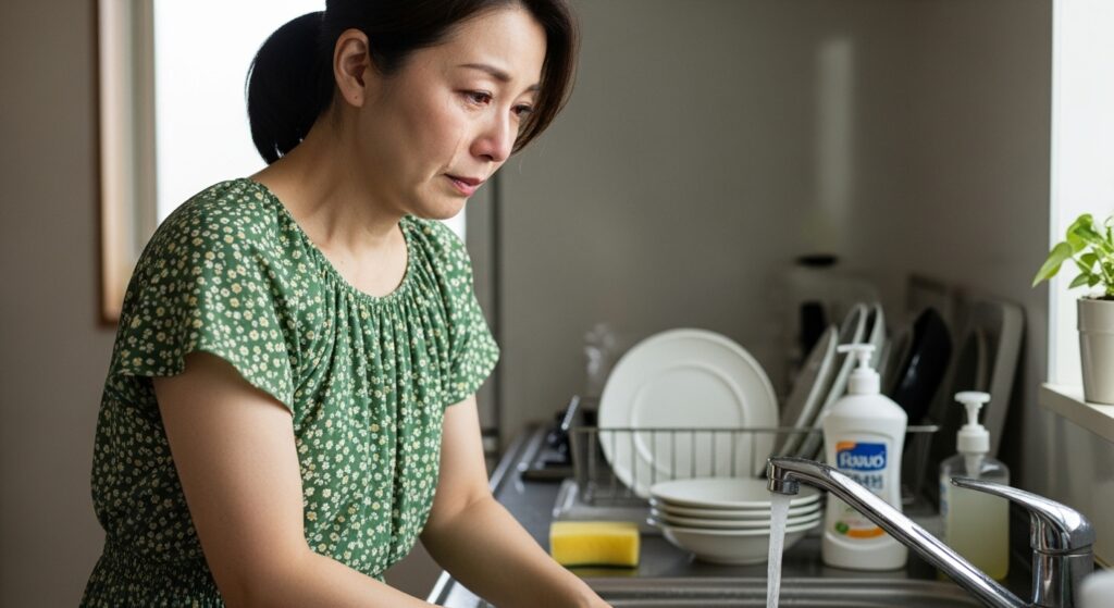 ペーパードライバーが最短で運転に慣れるための3ステップを考える女性。戦略的に練習を積み重ねる重要性を示すイメージ。