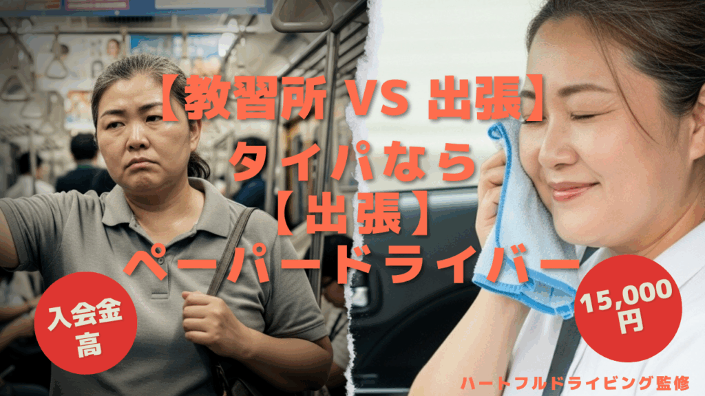 【比較してわかった時間のムダ】教習所に通った私が“出張ペーパードライバー講習”を選んだ理由｜タイパで選ぶなら圧倒的一択
