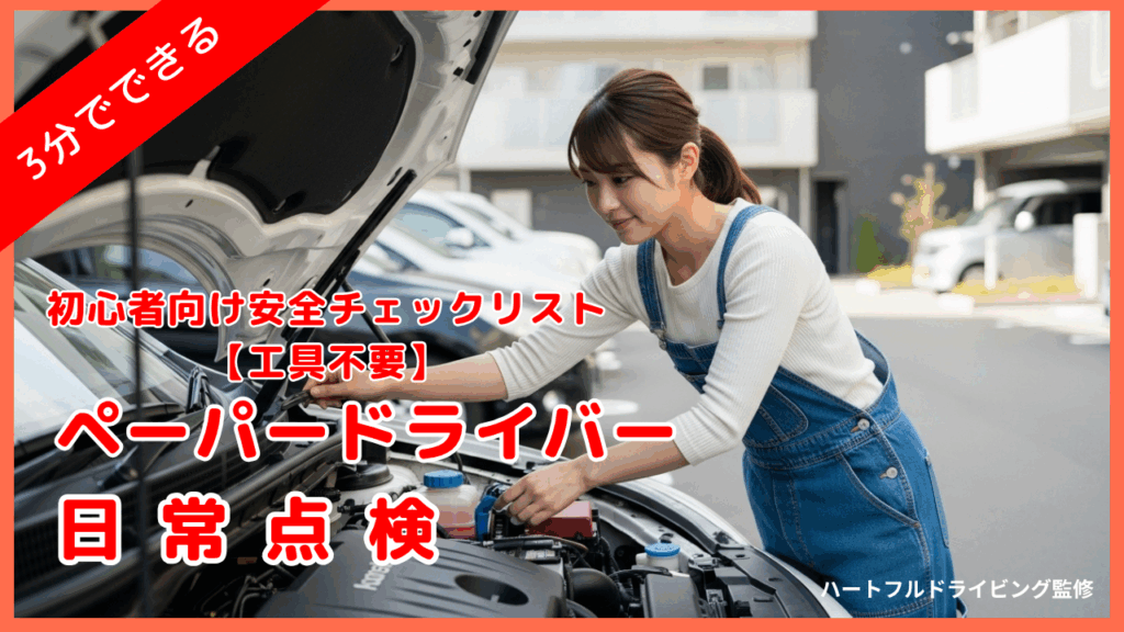 日常点検 車｜ペーパードライバーでも3分でできる！初心者向け安全チェックリスト【工具不要】