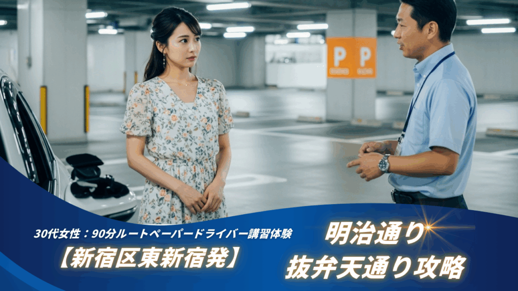 【新宿区東新宿発】90分ペーパードライバー講習ルート｜明治通り・抜弁天通り攻略 ｜30代女性ペーパードライバー講習体験談