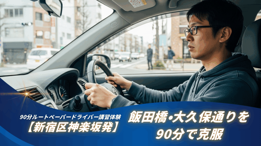 【新宿区神楽坂発】ペーパードライバー体験談＋指導ポイント｜飯田橋・大久保通りを90分で克服