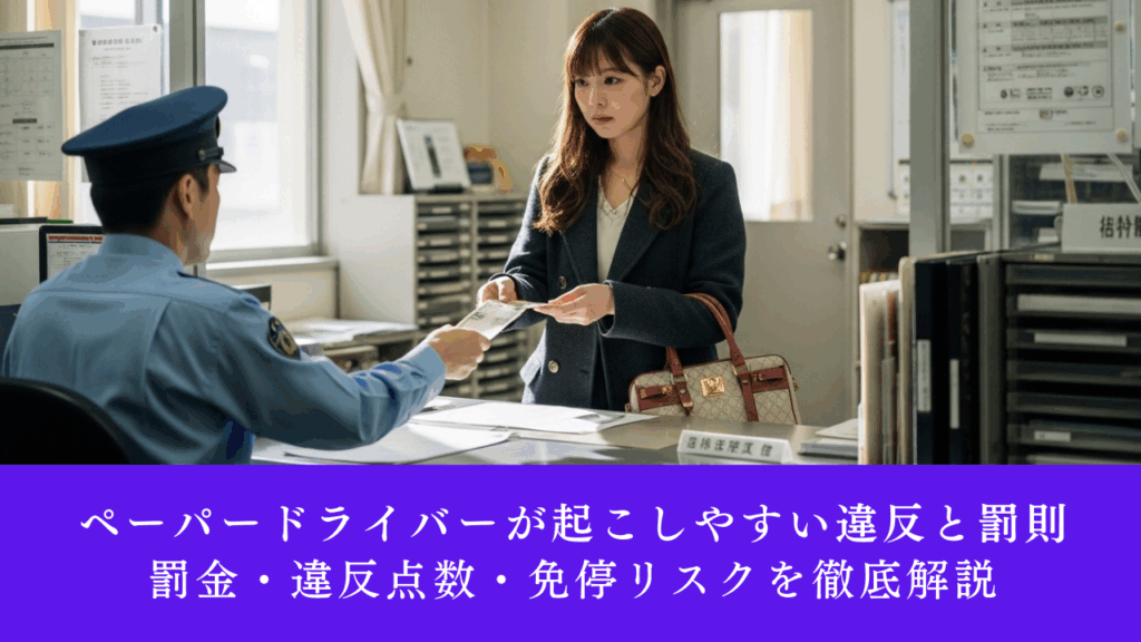 ペーパードライバーが起こしやすい違反と罰則｜罰金・違反点数・免停リスクを徹底解説
