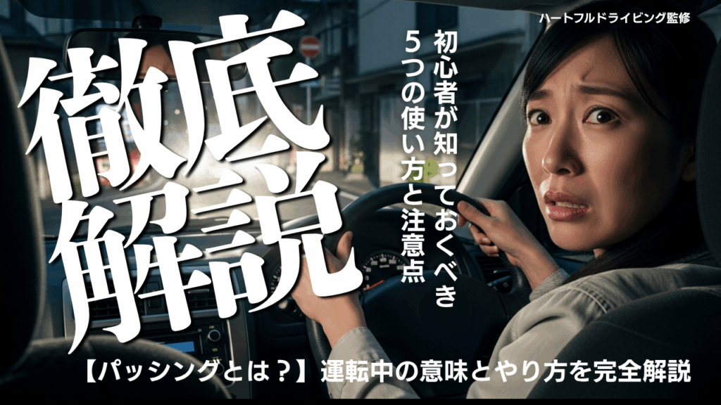 【パッシングとは？】運転中の意味とやり方を完全解説｜初心者が知っておくべき5つの使い方と注意点