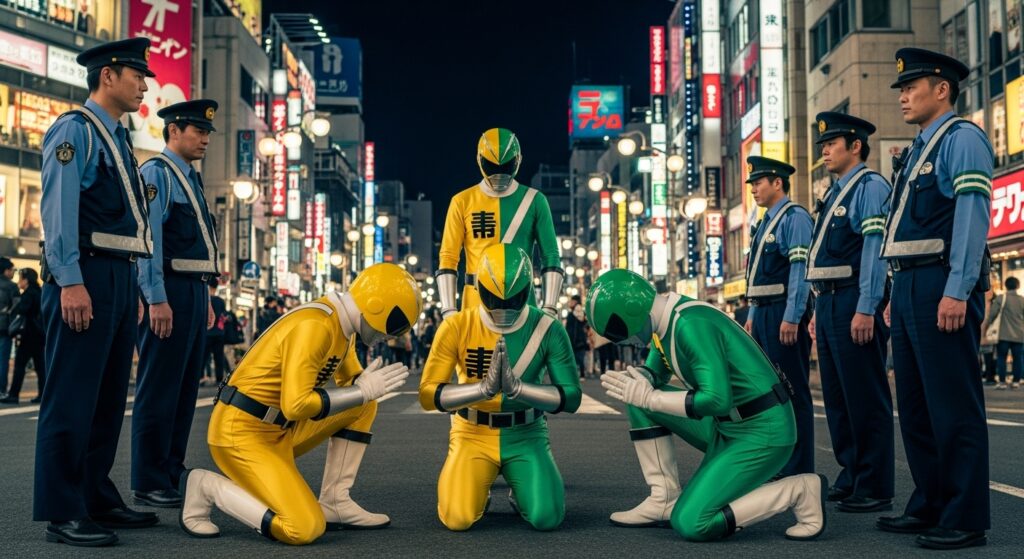 初心者マーク違反と警察による取り締まり 初心者マークを掲示していないと道路交通法違反となり、警察に取り締まられるイメージ