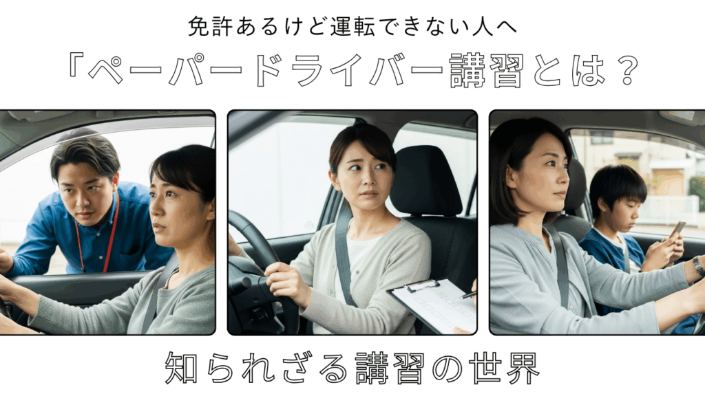 「ペーパードライバー講習とは？免許あるけど運転できない人へ──知られざる講習の世界」