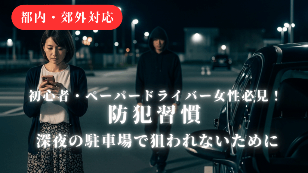 深夜の駐車場で狙われないために──初心者・ペーパードライバー女性必見の防犯習慣【都内・郊外対応】