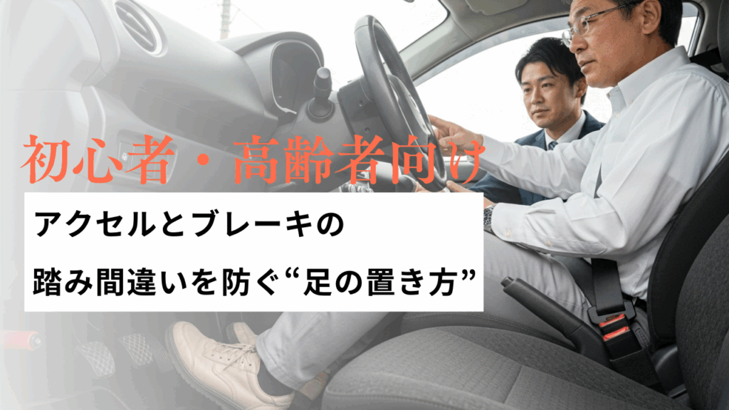アクセルとブレーキの踏み間違いを防ぐ“足の置き方”｜初心者・高齢者向け