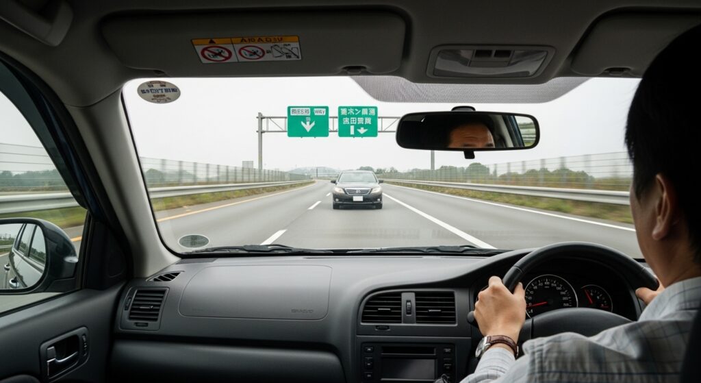 高速道路で逆走車が正面から迫る危険なシーン｜インターチェンジや出口で起こりやすい逆走リスク