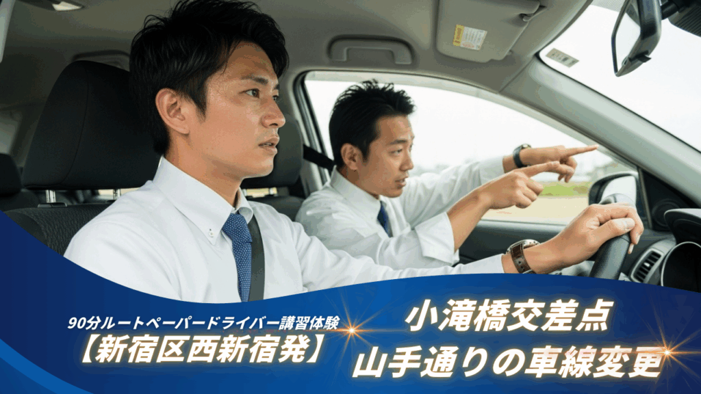 【新宿区西新宿発】90分ペーパードライバー講習体験談｜小滝橋交差点と山手通りの車線変更克服ガイド