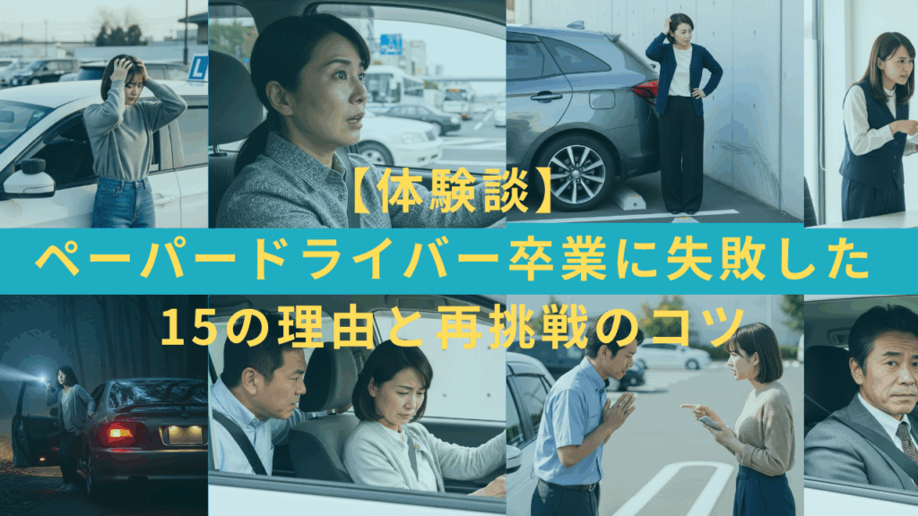 【体験談】ペーパードライバー卒業に失敗した15の理由と再挑戦のコツ