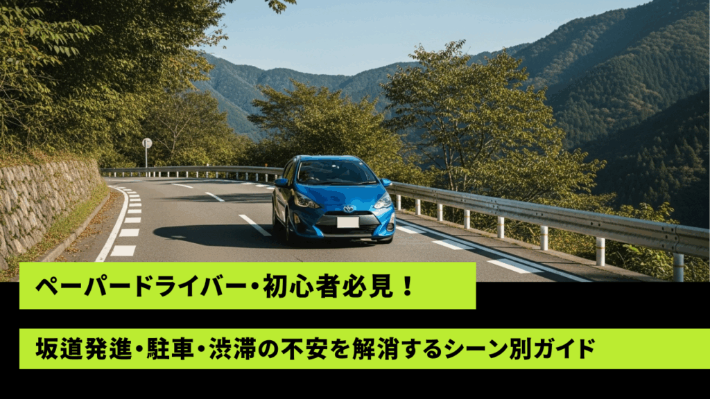 ペーパードライバー・初心者必見！坂道発進・駐車・渋滞の不安を解消するシーン別ガイド