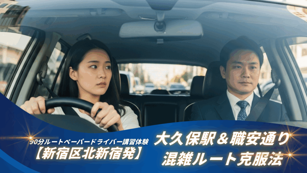 【新宿区北新宿発】90分ペーパードライバー講習体験｜大久保駅＆職安通りの混雑ルート克服術