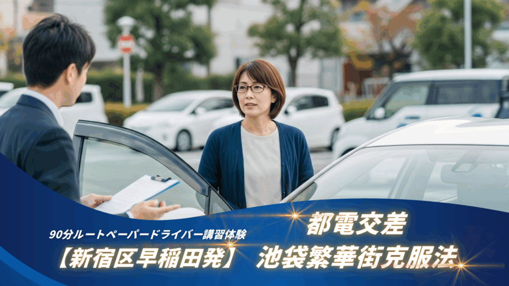 【新宿区早稲田発】ペーパードライバー講習90分体験｜住宅街の狭路・都電交差・池袋繁華街を安全に走る方法