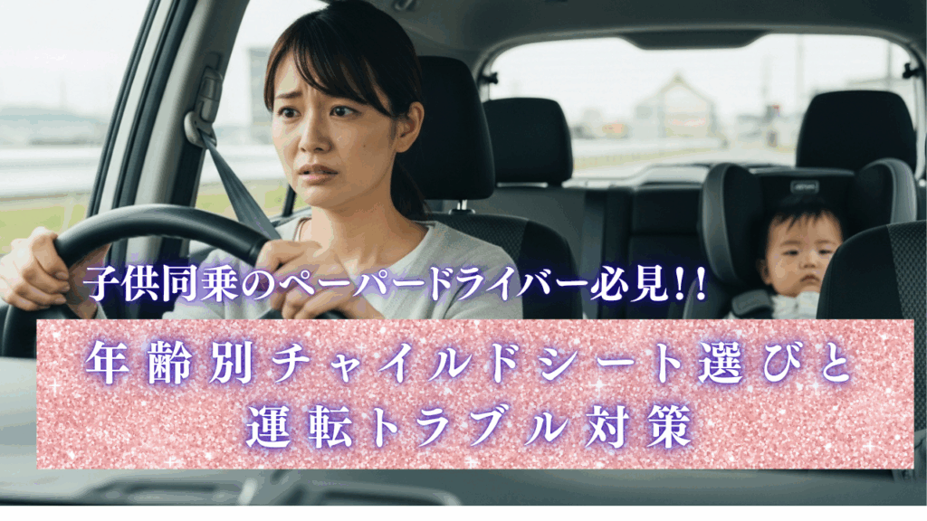 子供同乗のペーパードライバー必見｜年齢別チャイルドシート選びと運転トラブル対策