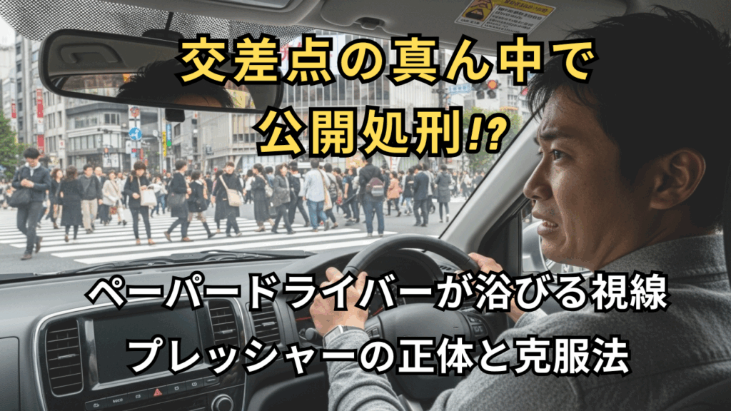 交差点の真ん中で公開処刑!? ペーパードライバーが浴びる視線とプレッシャーの正体と克服法