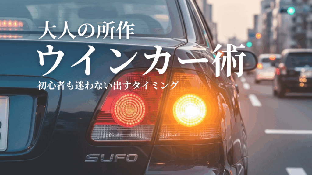 大人の所作のウインカー術｜初心者も迷わない出すタイミングと安全運転マナー