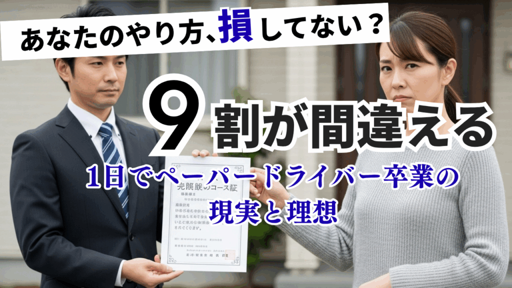 1日でペーパードライバー卒業は可能？現実と理想・卒業の定義とは？