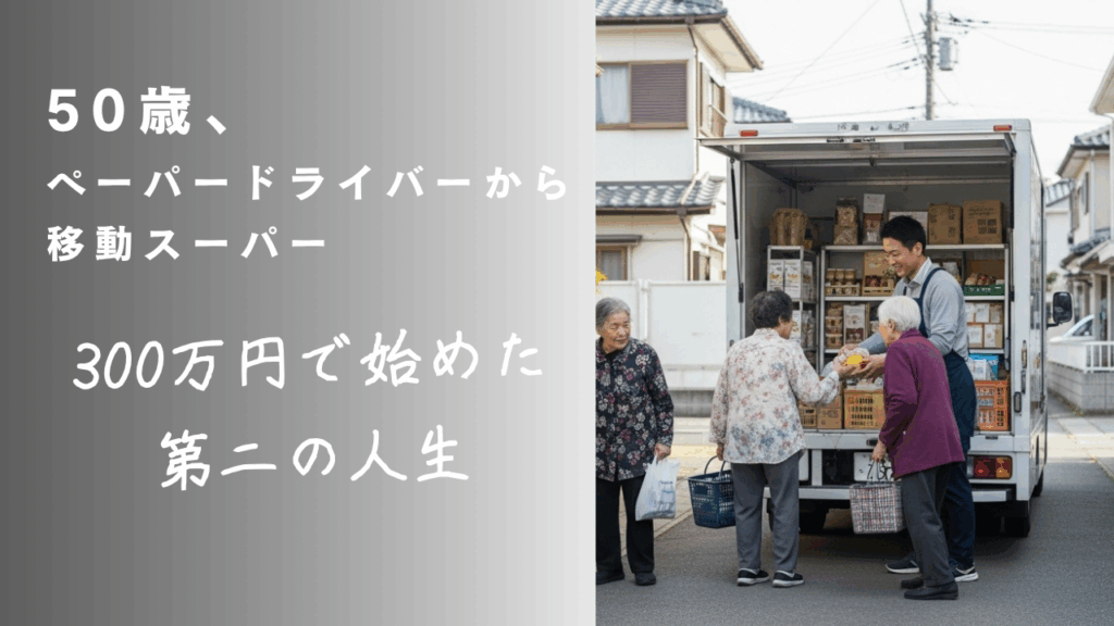 「50歳、ペーパードライバーから“移動スーパー”へ──300万円で始めた第二の人生」