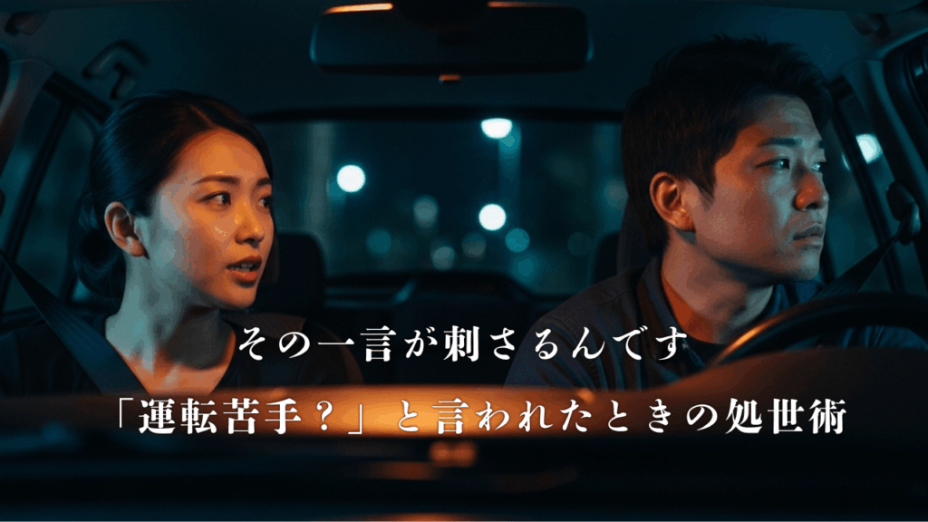 その一言が刺さるんです ──「運転苦手？」と言われたときの処世術