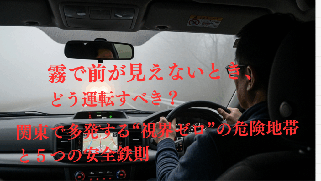 霧で前が見えないとき、どう運転すべき？──関東で多発する“視界ゼロ”の危険地帯と５つの安全鉄則