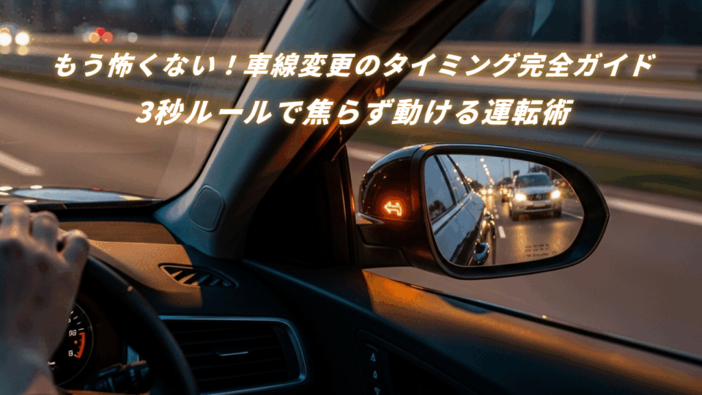 もう怖くない！車線変更のタイミング完全ガイド｜3秒ルールで焦らず動ける運転術