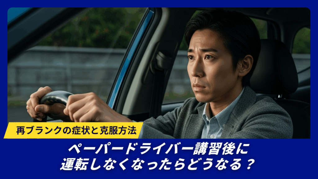 ペーパードライバー講習後に運転しなくなったらどうなる？再ブランクの症状と克服方法