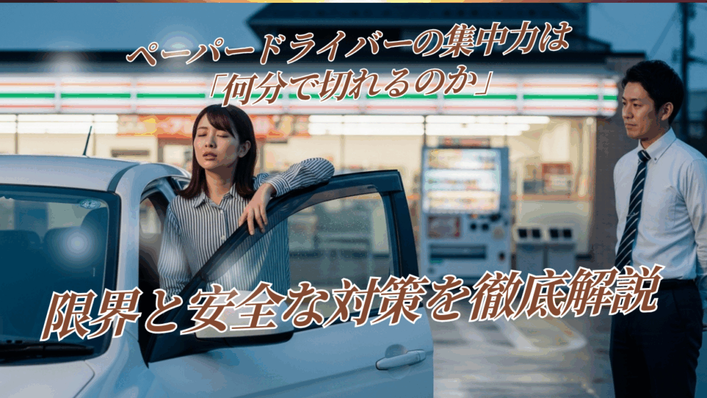 ペーパードライバーの集中力は「何分で切れるのか」──限界と安全な対策を徹底解説