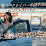コンビニ前で疲れた表情の女性ドライバーと、静かに見守るインストラクターのシーンに「ペーパードライバーの集中力は何分で切れるのか」というタイトルが入ったサムネイル画像。