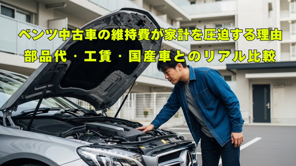 ベンツ中古車の維持費が家計を圧迫する理由｜部品代・工賃・国産車とのリアル比較