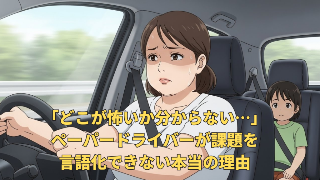 「どこが怖いか分からない…」ペーパードライバーが課題を言語化できない本当の理由